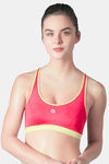 Amante Padded Sports Bra - Teaberry Lime Punch — thumbnail 4